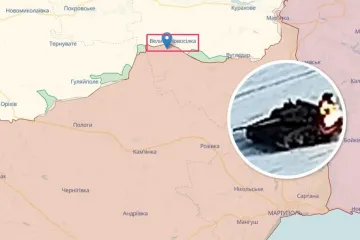 ​Не доїхав: ЗСУ підірвали ворожий танк на кордоні Донеччини і Запоріжжя (відео)