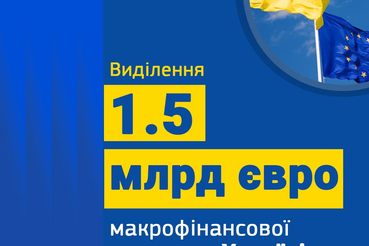 ЄС перерахував Україні другий транш фінансової допомоги у розмірі €1,5 млрд