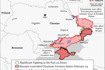​рф може відволікти частину своїх сил від лінії фронту, через вибухи в Криму —  ISW