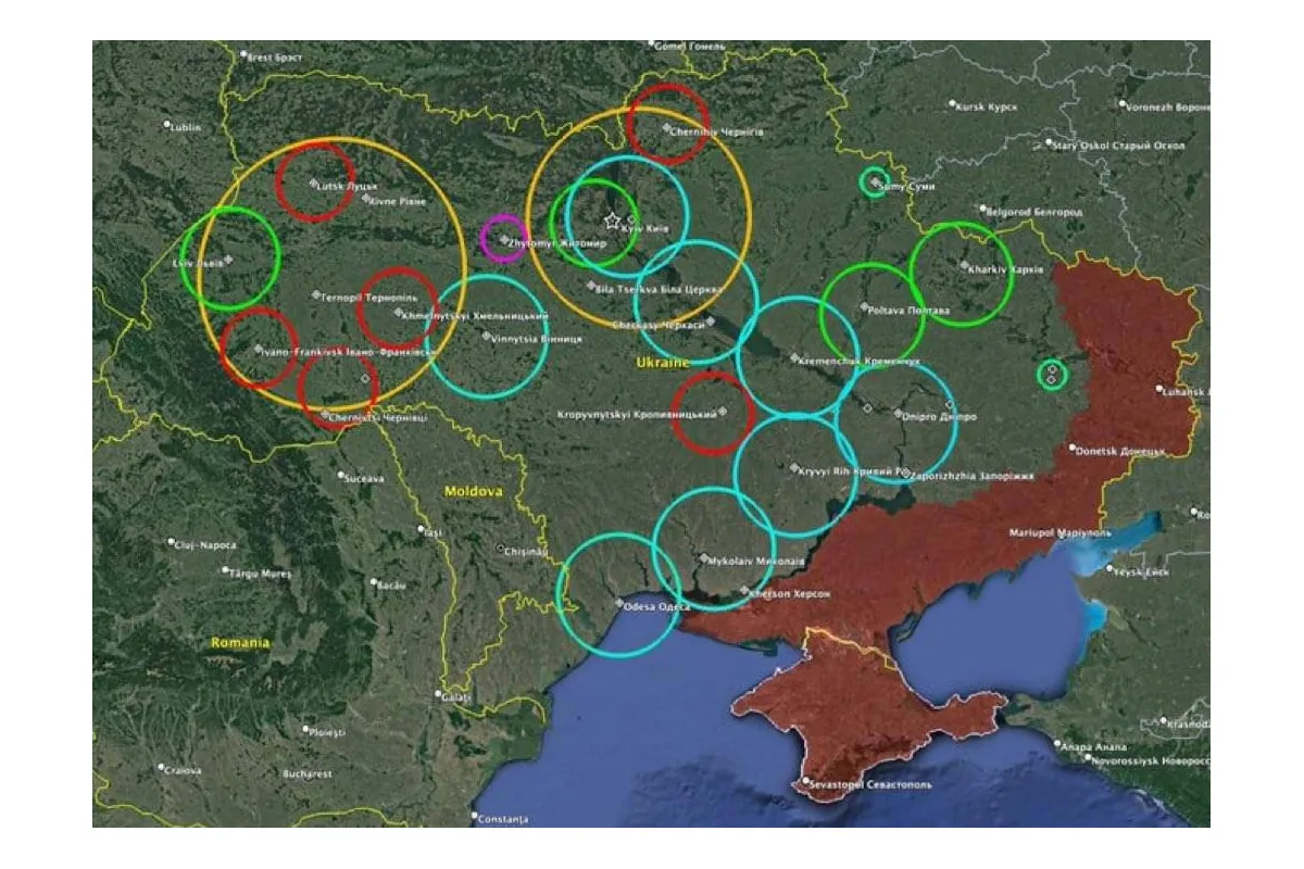 Коли Україна отримає всі обіцяні системи ППО, їх покриття виглядатиме приблизно так