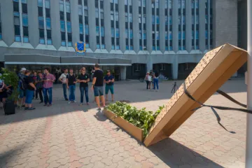​Дніпровські активісти провели в останню путь дерева з вулиці Короленка