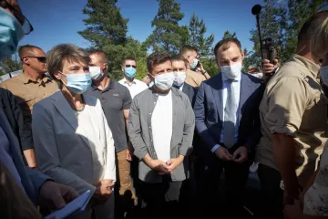 ​Президенты Украины и Швейцарии ознакомились с объектом «Большого строительства» и пообщались с фермерами Луганщины