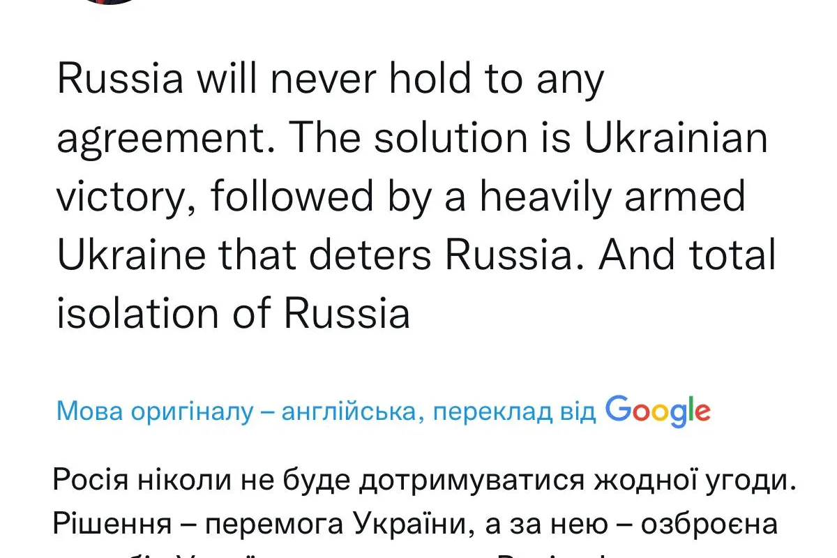 Старший радник Конгресу США Пол Массаро закликав надати Україні далекобійні ракети після сьогоднішніх ударів по Одесі