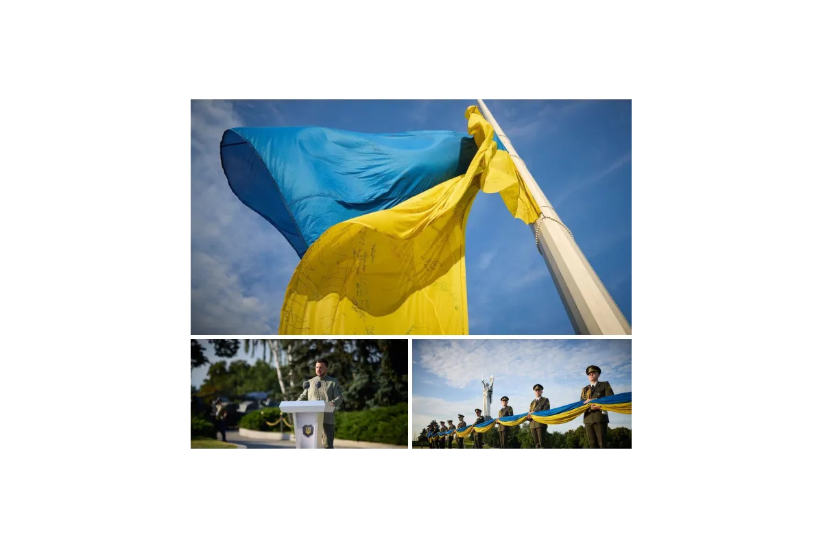 До Дня Державного прапора України в столиці підняли особливий прапор: його підписали українські захисники та захисниці