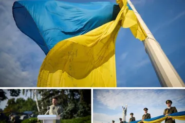​До Дня Державного прапора України в столиці підняли особливий прапор: його підписали українські захисники та захисниці