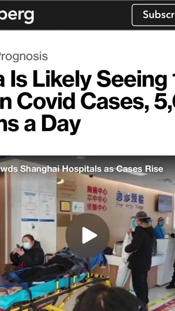 ​У Китаї, ймовірно, буде 1 млн випадків ковіда і 5000 смертей на день,  — Bloomberg