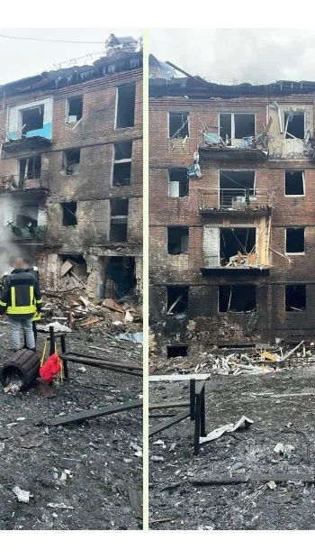 ​Так виглядає житловий будинок у Вишгороді на Київщині після обстрілу окупантів