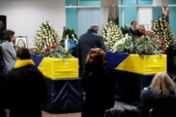 ​В аеропорту “Бориспіль” попрощалися з загиблими в Ірані українцями