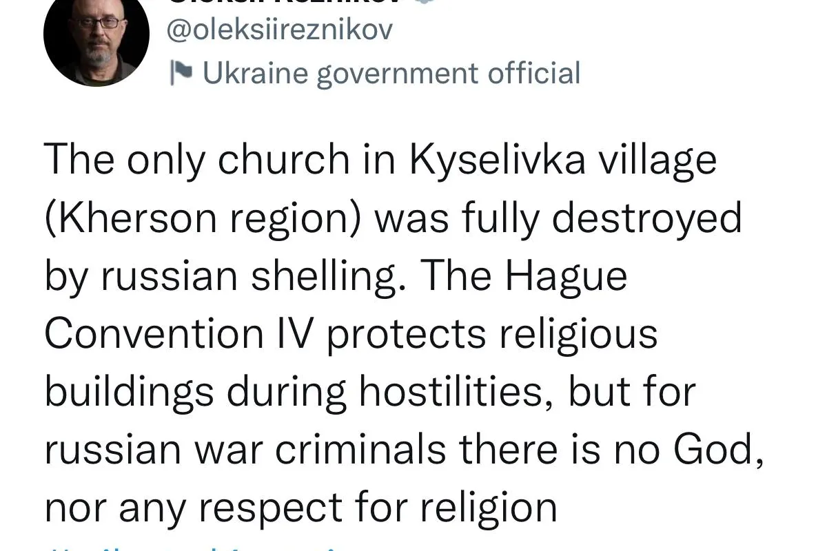 Єдина церква в селі Киселівка (Херсонська область) була повністю зруйнована російськими обстрілами