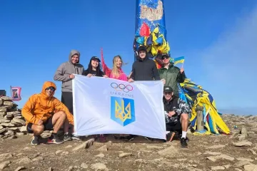 ​Стяг Національного олімпійського комітету України замайорів на найвищій точці Карпат.