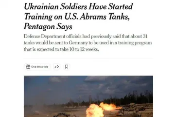 ​Українські військові розпочали навчання на танках Abrams — New York Times