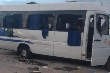 ​На трассе Киев-Харьков расстреляли автобус, есть пострадавшие