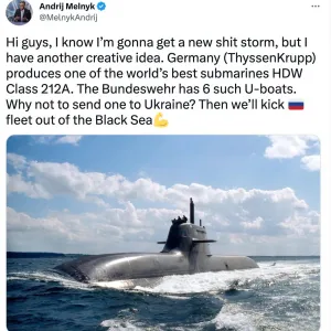 ​Заступник голови МЗС Мельник запропонував Німеччині поділитися з Україною підводними човнами