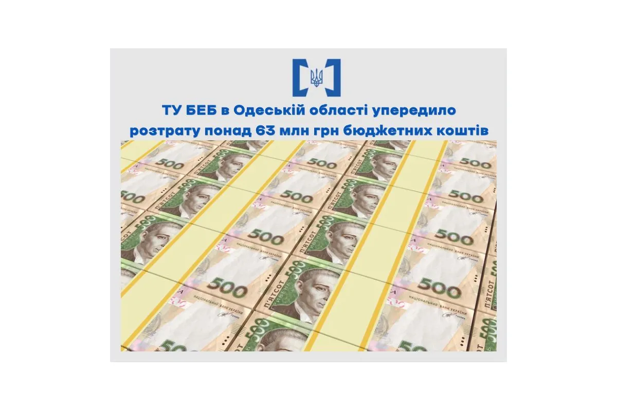БЕБ упередило розтрату понад 63,7 млн грн бюджетних коштів