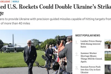 ​Було ухвалено рішення адміністрацією президента США передати Україні ракетні системи, які зможуть вражати цілі на відстані понад 64 кілометри, — повідомляє WSJ