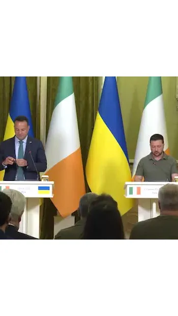 ​Володимир Зеленський і Прем’єр-міністр Ірландії Лео Варадкар зробили заяви після зустрічі в Києві
