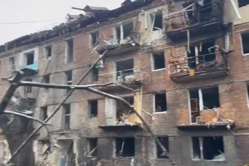 ​Відео наслідків вчорашнього удару росіян по місту Вишгород опублікувала Нацполіція