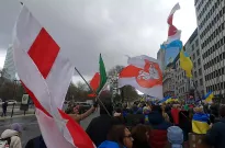 Мітинг на честь річниці повномасштабної війни в Україні (Брюссель 25 лютого 2023 року)