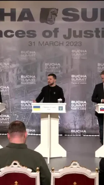 ​Прес-конференція лідерів України, Словенії, Словаччини, Хорватії та Молдови за підсумками Бучанського саміту