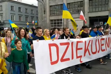 ​Сьогодні українці дякували полякам з гостинність